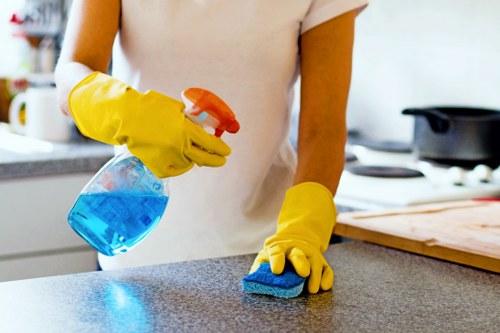 Professional deep cleaning in a Ruislip home kitchen