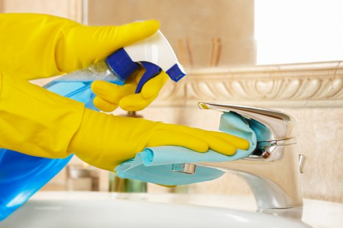 A clean reception area maintained by office cleaners in Ruislip