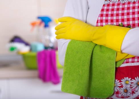 Deep cleaning treatment for a fabric sofa during upholstery cleaning
